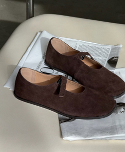 Балетки из натуральной замши