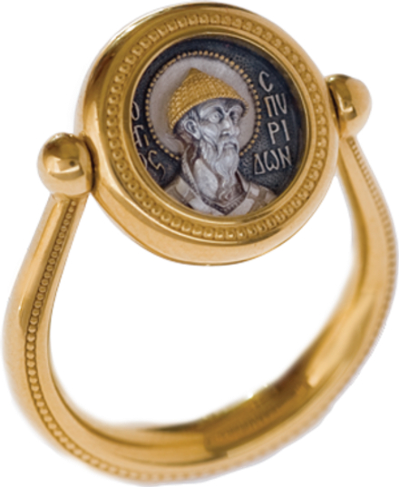 Перстень с иконой «СВЯТИТЕЛЬ СПИРИДОН ТРИМИФУНТСКИЙ»