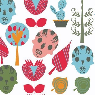 Sugar skull pattern, mexican pattern