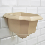 Горшок цветочный настенный "Ника" 4л h130мм, молочно-кофейный