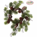 Венок хвойный новогодний «Золотистый лес» , 40 см