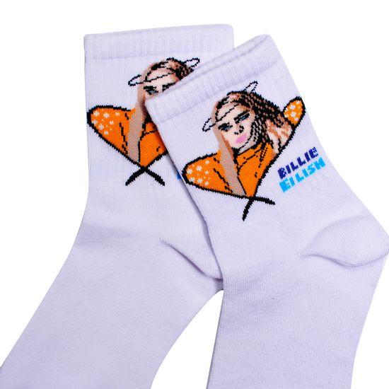 Носки "Билли Айлишн", р-р 36-41 (белый)