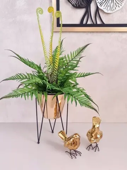 Кашпо металлическое на ножках 19*15,5 см