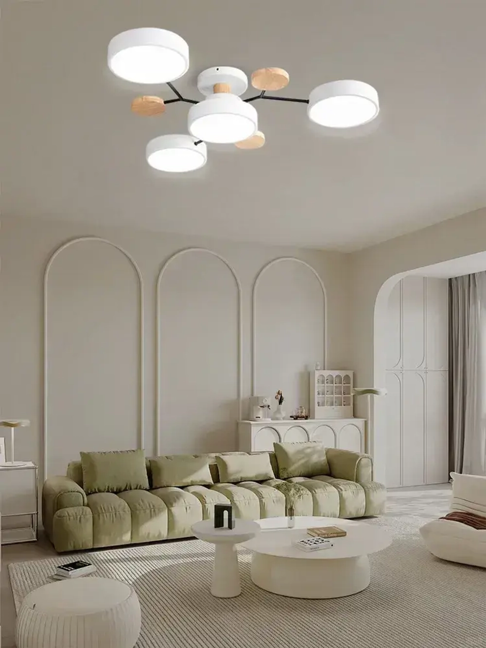 Люстра потолочная светодиодная на кухню, прихожую и спальню,48 Вт