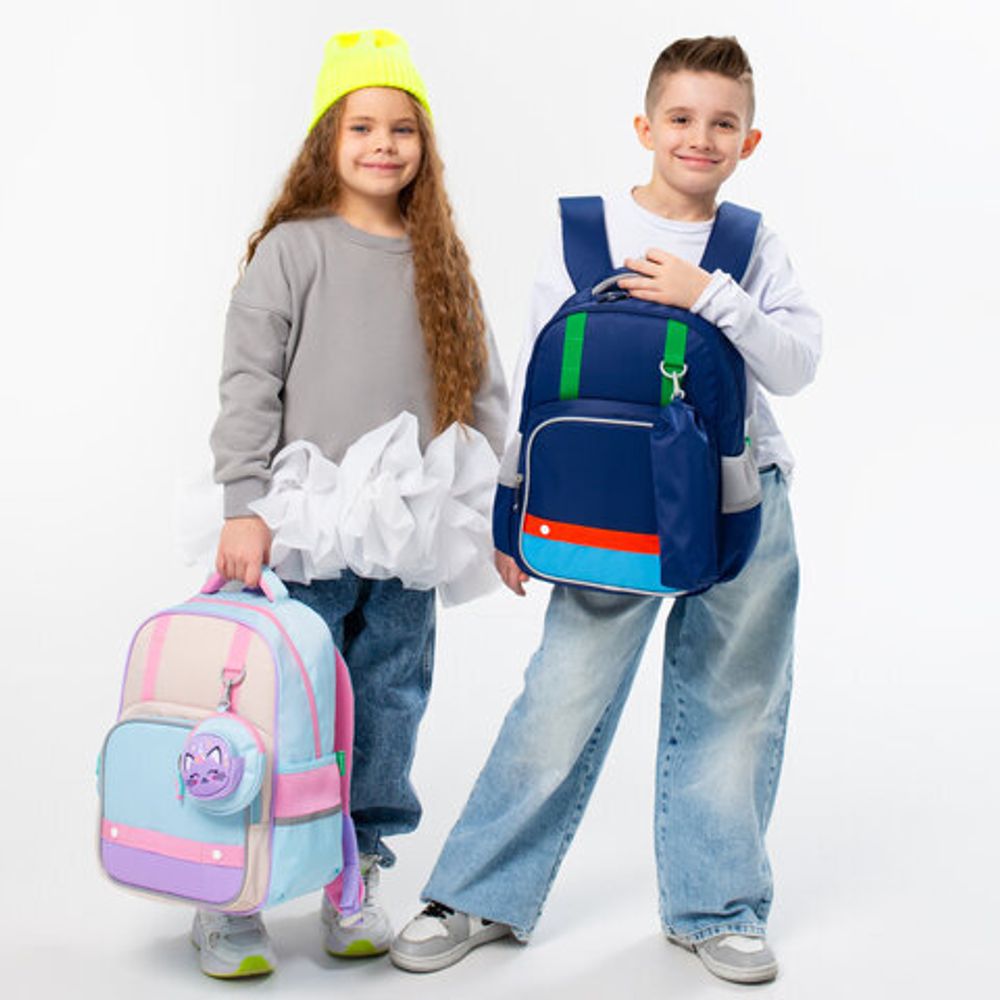 Рюкзак BRAUBERG KIDS MODE с пеналом в комплекте, 1 отделение, "Color mood", 39х28x15 см, 273126