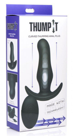 Черная анальная вибропробка Kinetic Thumping 7X Prostate Anal Plug - 13,3 см. (Цвет: черный)