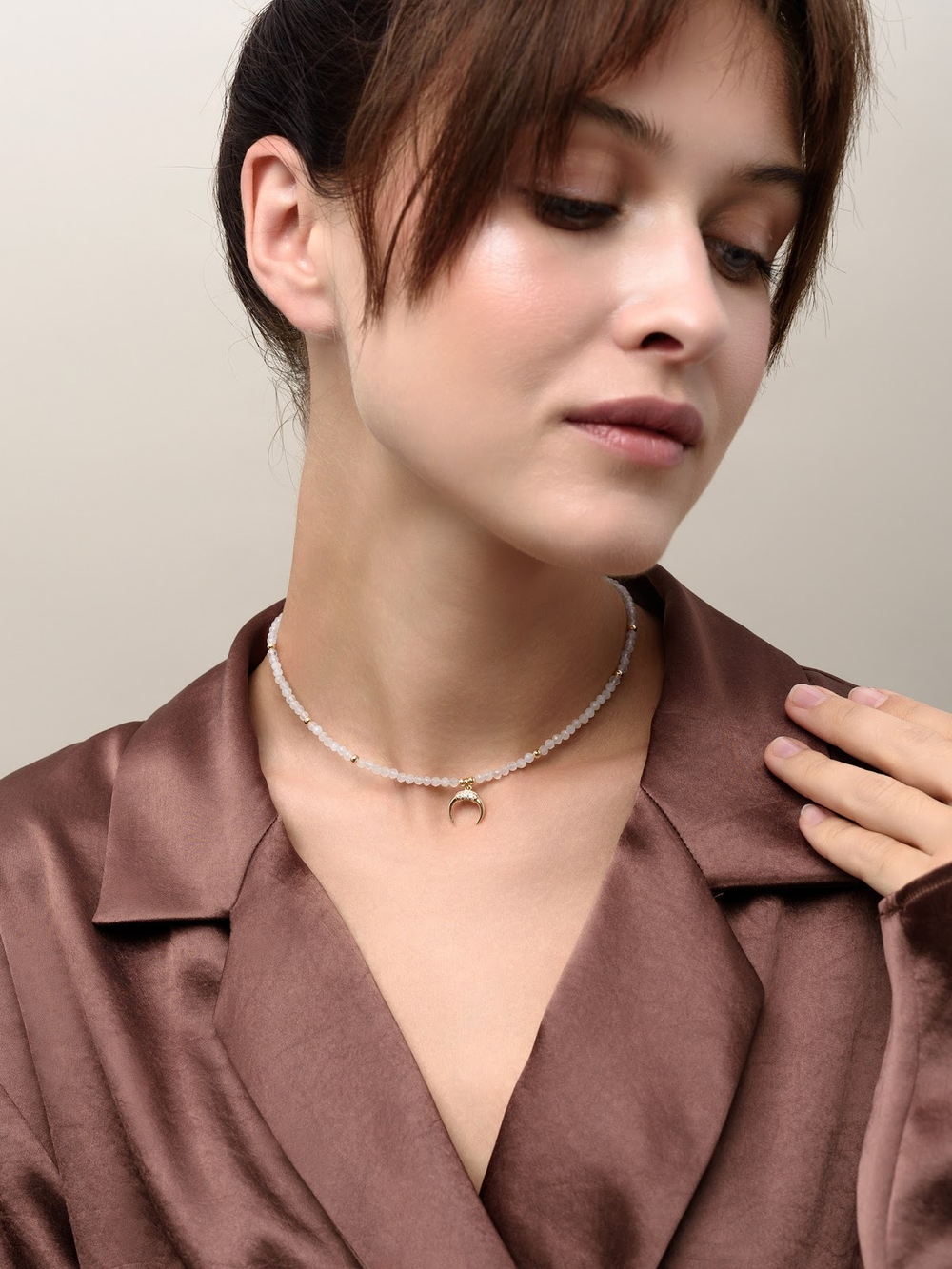 Чокер "Moon" из лунного камня Gold