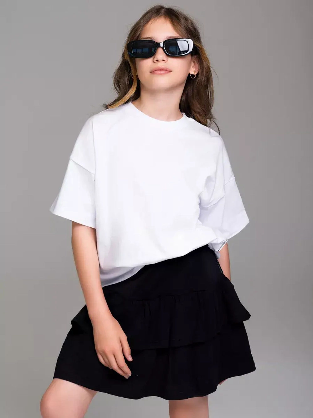 Черные юбка-шорты спортивная для девочки