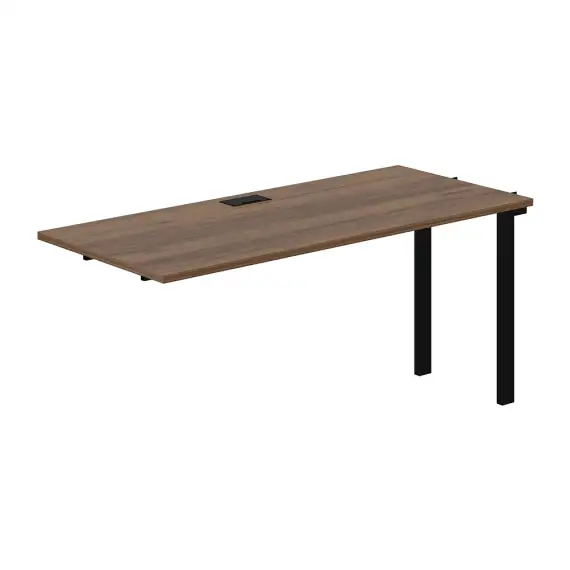 PR.268.DM.O59.BL / Секция раб.станции s-b-s 3200х700х750 / профиль: 59х59 черный столешница: дуб модена