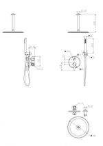 Душевая система скрытого монтажа Grocenberg GB5099MG-4 Матовое золото