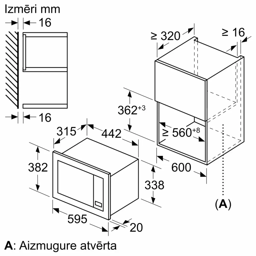 Встраиваемая микроволновая печь Bosch BFL623MW3