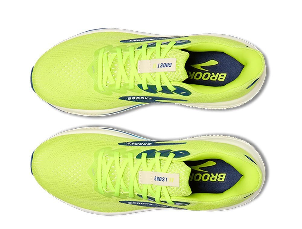 Кроссовки для бега мужские Brooks Ghost 17 Лимонково-Синие