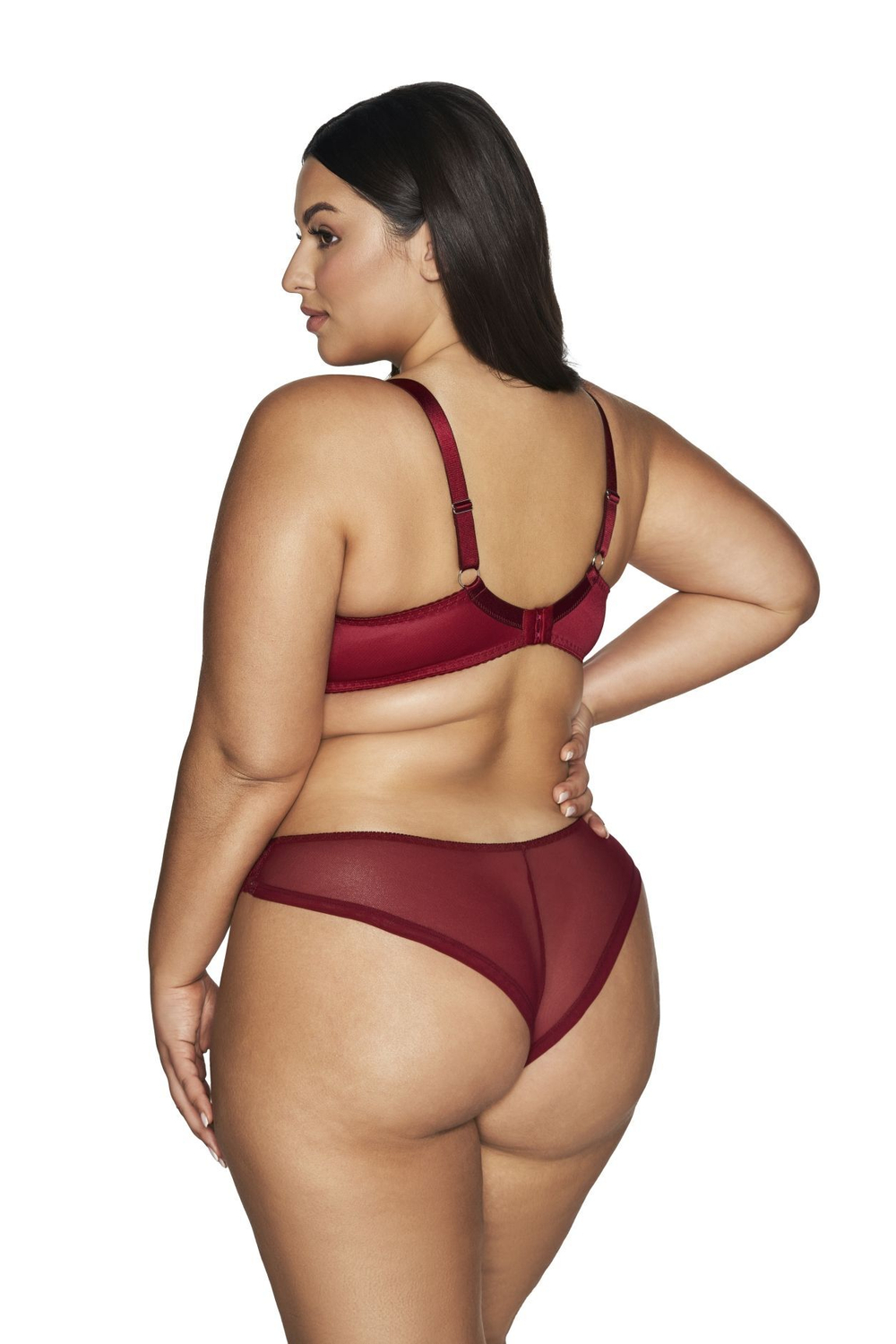 Рубиново-красный бюстгальтер Novato с вышивкой на чашках (Размер: 80G) (Цвет: красный)