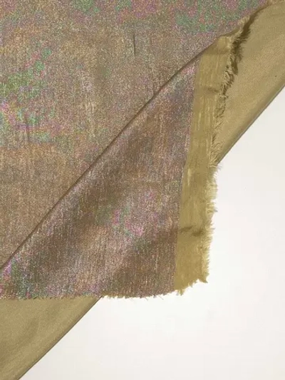 Ткань шёлк металлик, 120 г/м2, 100% п/э, ш. 155 см, оливковый