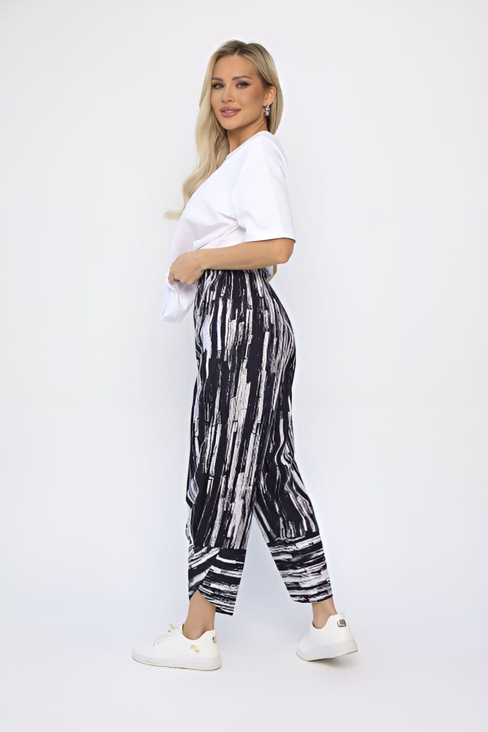 Брюки бохо (синие/полоска) Б13703-10М LT Collection