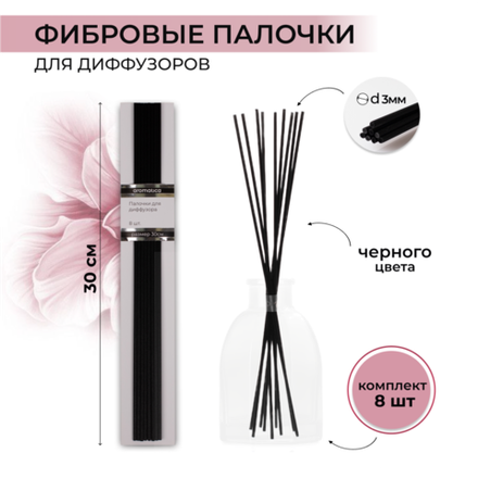 Палочки для диффузора AROMATICA, фибровые 30 см