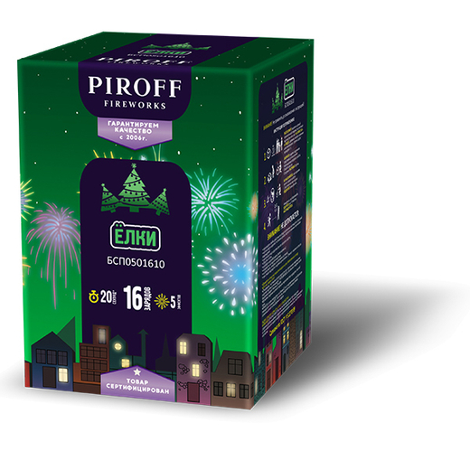 Батарея салютов PIROFF "ЁЛКИ"