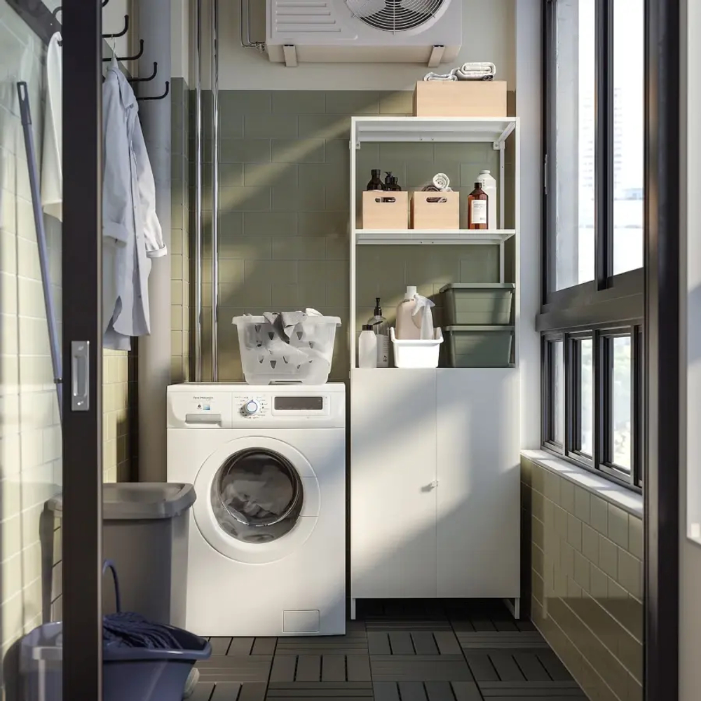 Книжный шкаф - JOSTEIN IKEA/ ЙОСТЕЙН ИКЕА,  180х61 см, белый