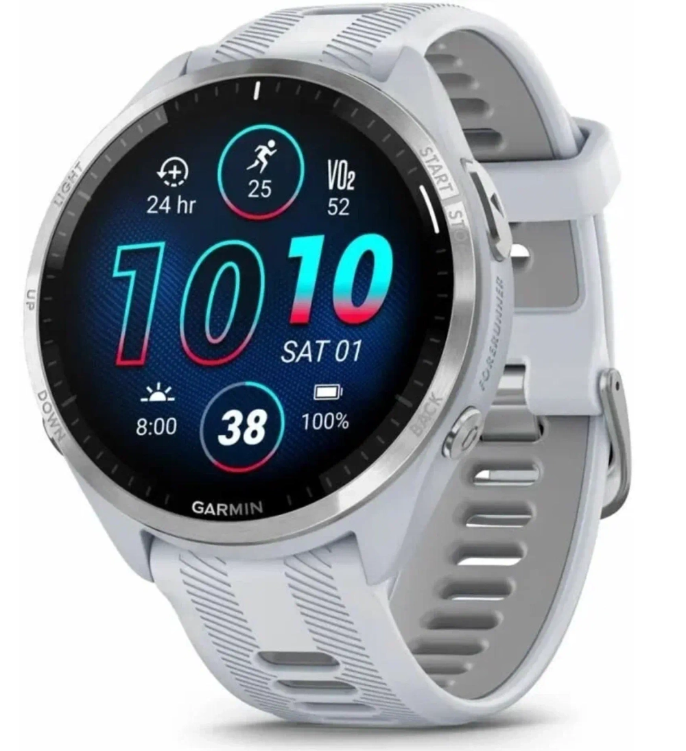 Умные часы Garmin Forerunner 965 47 мм, белый (Whitestone)