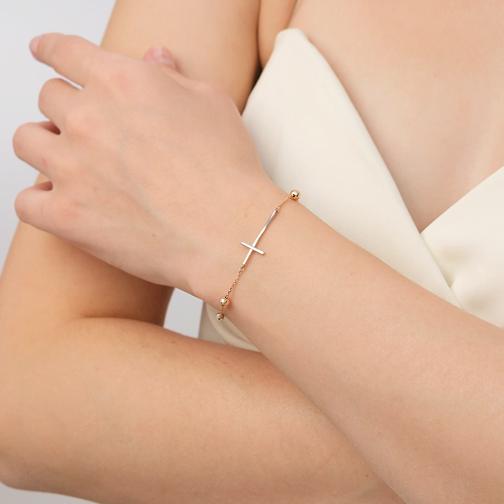 Браслет из комбинированного золота