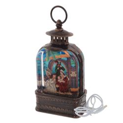 GAEM Фигурка декор в стекл шаре "Рождество" (подсвет, вьюга, 2xAAA, н/п), L13 W7 H27 см