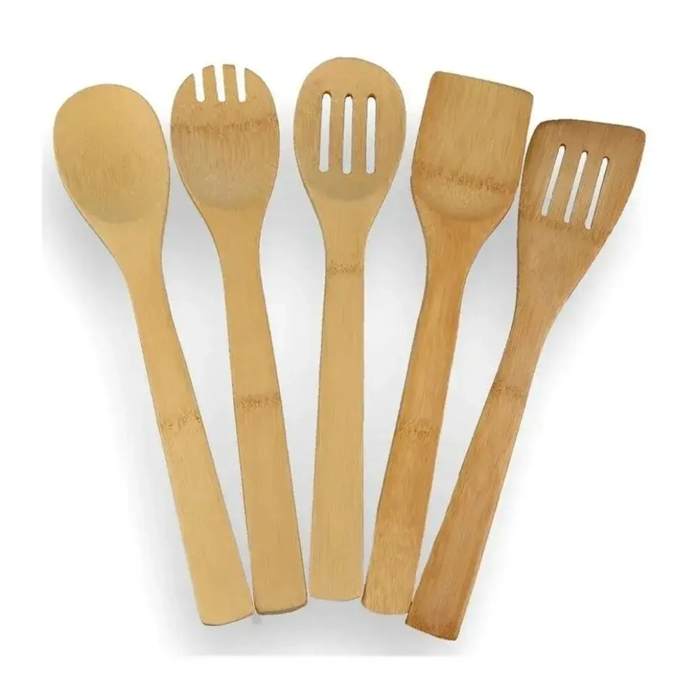 Лопатки кулинарные, набор 5 шт, Бамбук