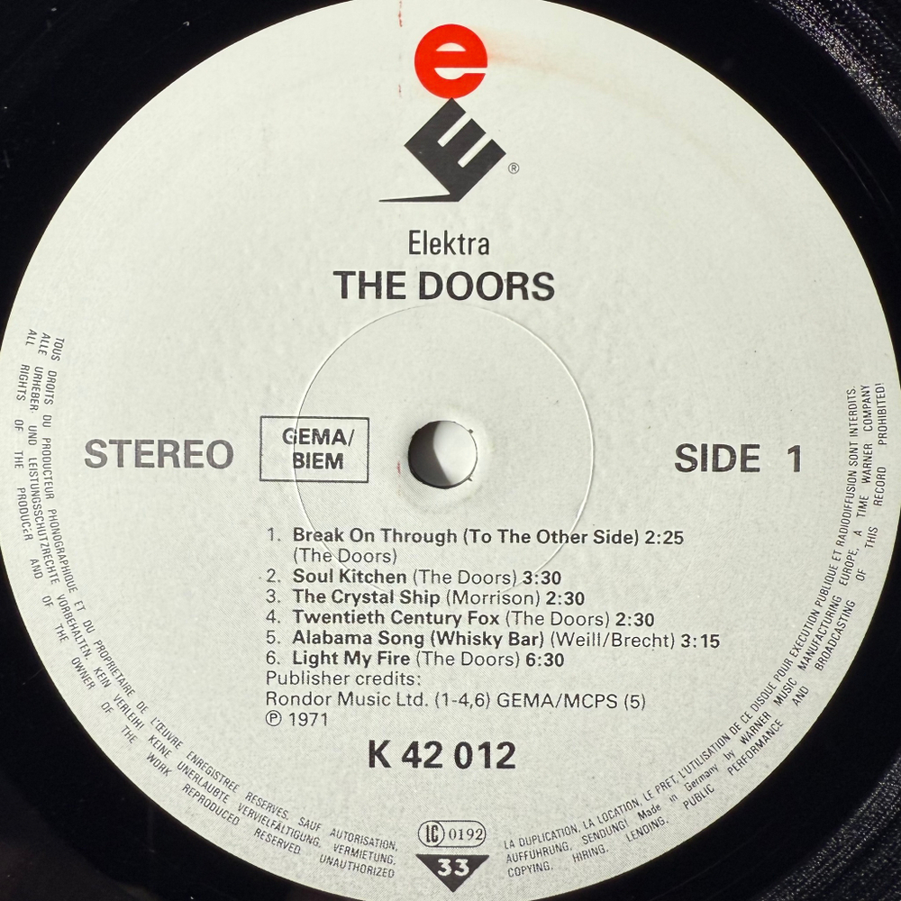 The Doors - The Doors (Германия 1985г.)