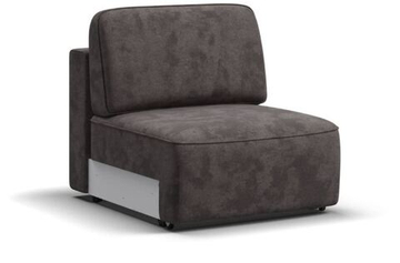 Кинг Модуль спальное место Велюр Алькантара серый