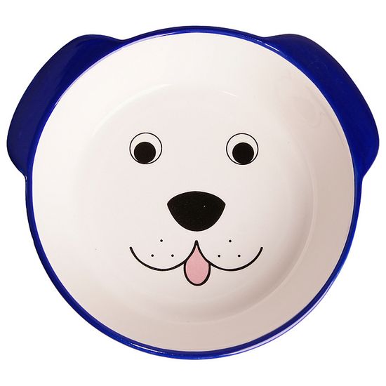 Mr.Kranch Миска керамическая для собак Мордочка Собаки Синяя 180 мл