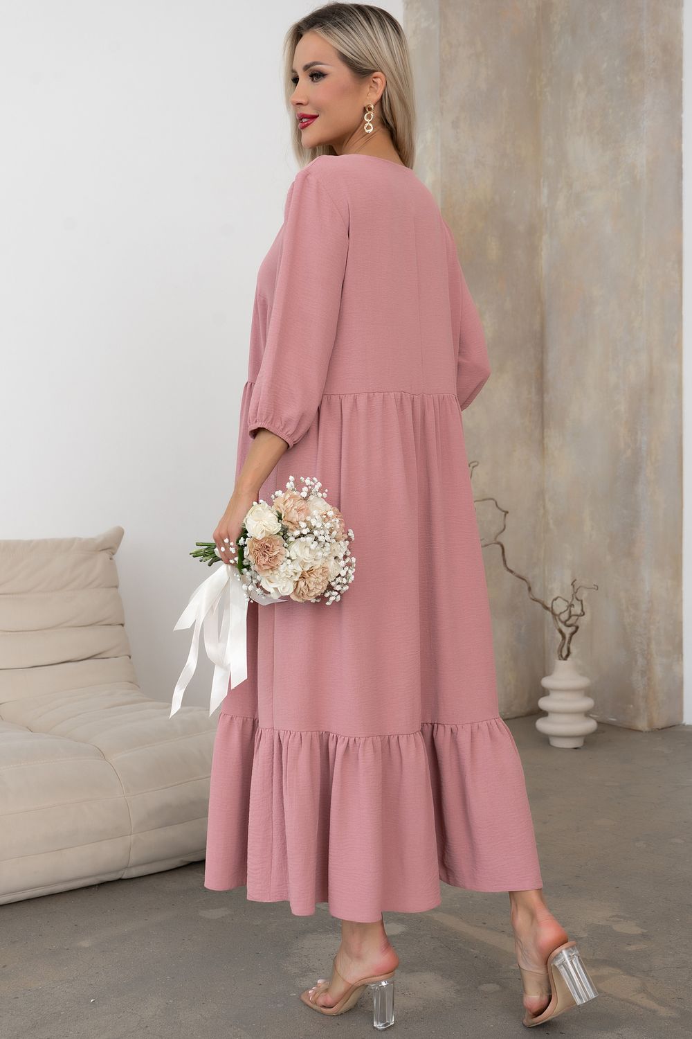 Платье Виолетта (пудровый) Р11-1247/3 Nikol