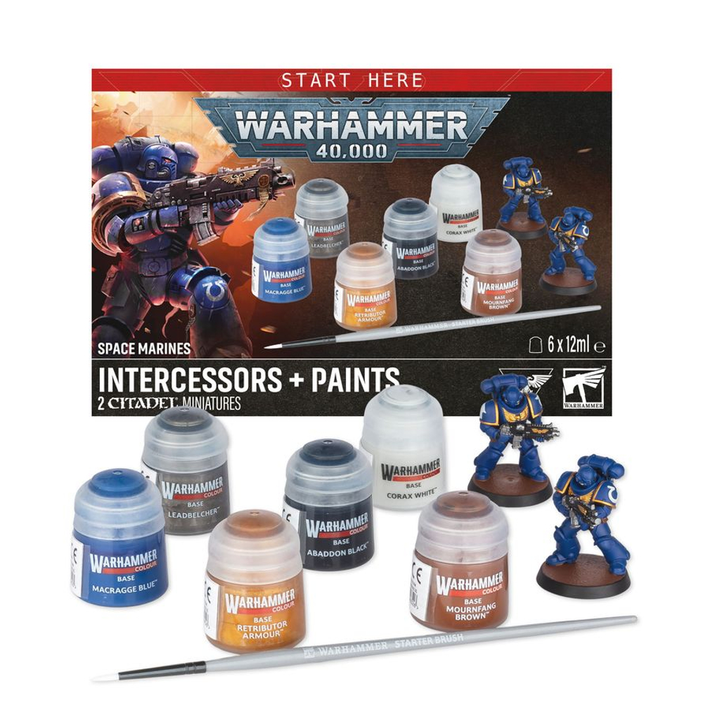 Warhammer 40000: Space Marines: Intercessors + Paints (11 редакция)