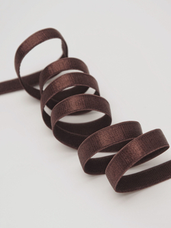 Резинка бретелечная горький шоколад глянцевая ширина 10 мм