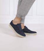 Кожаные кроссовки clay BOSS BLACK - темно-синий(50492965)