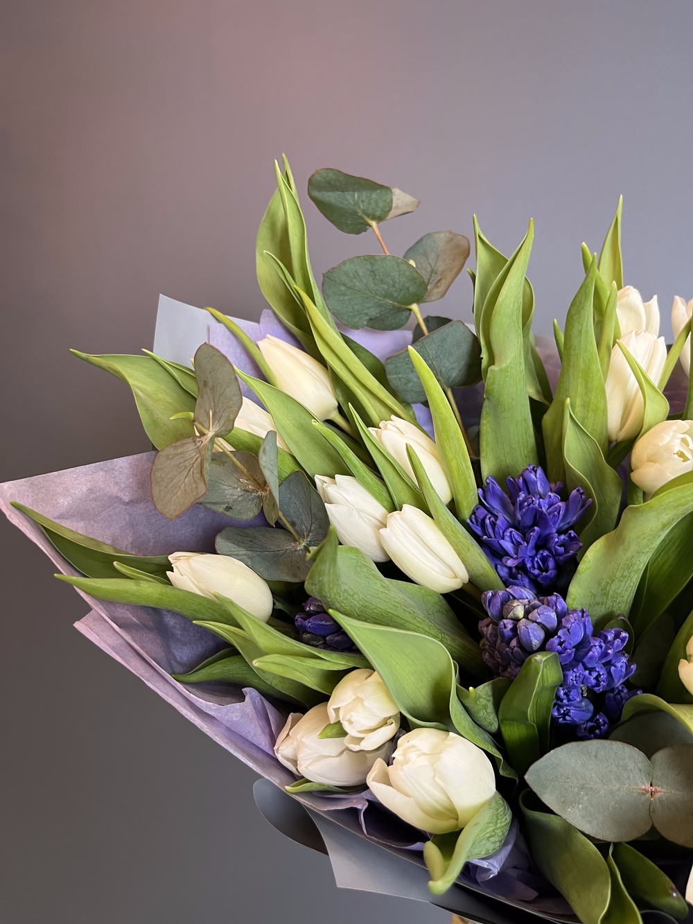 Букет "Flora Стандарт" (Гиацинт, Тюльпан)