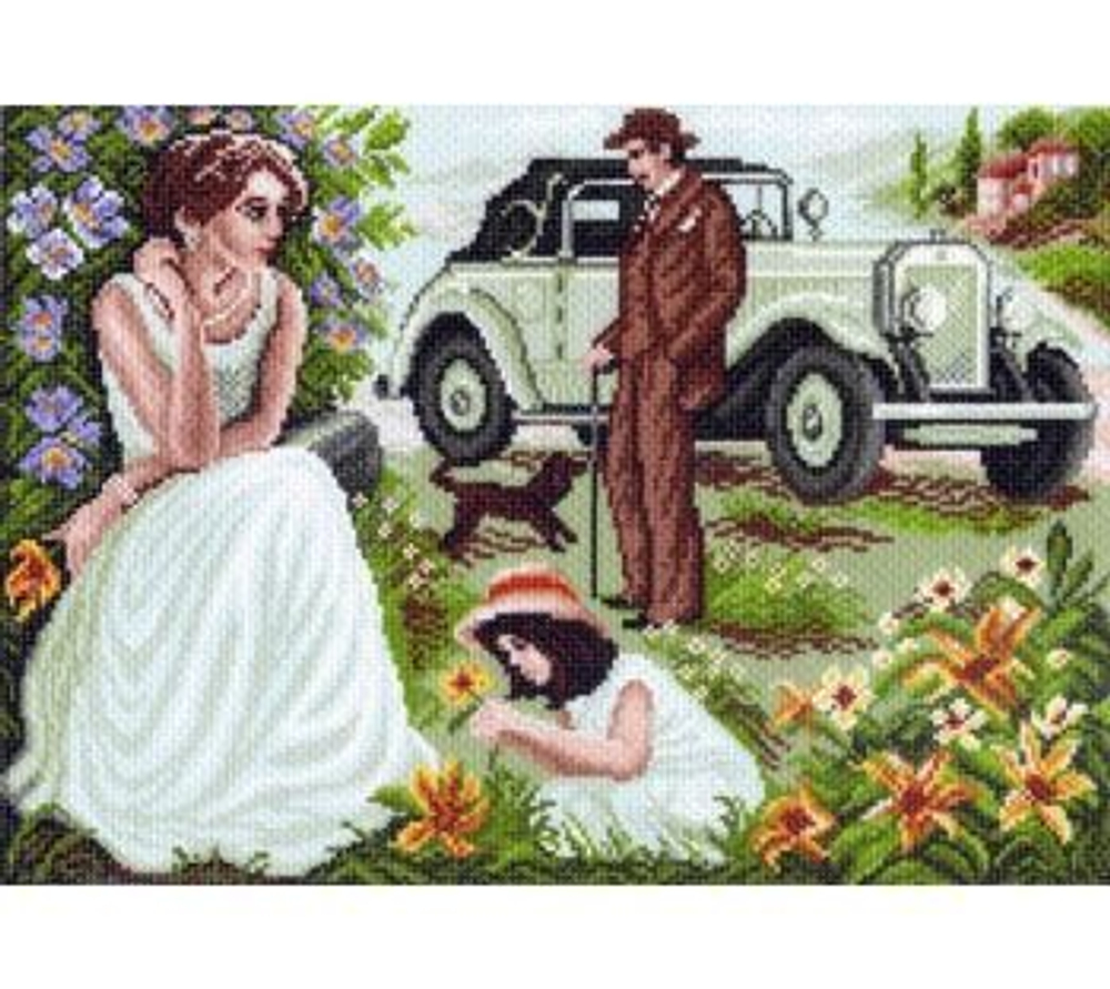 "Летний вояж"-1415 канва с рисунком