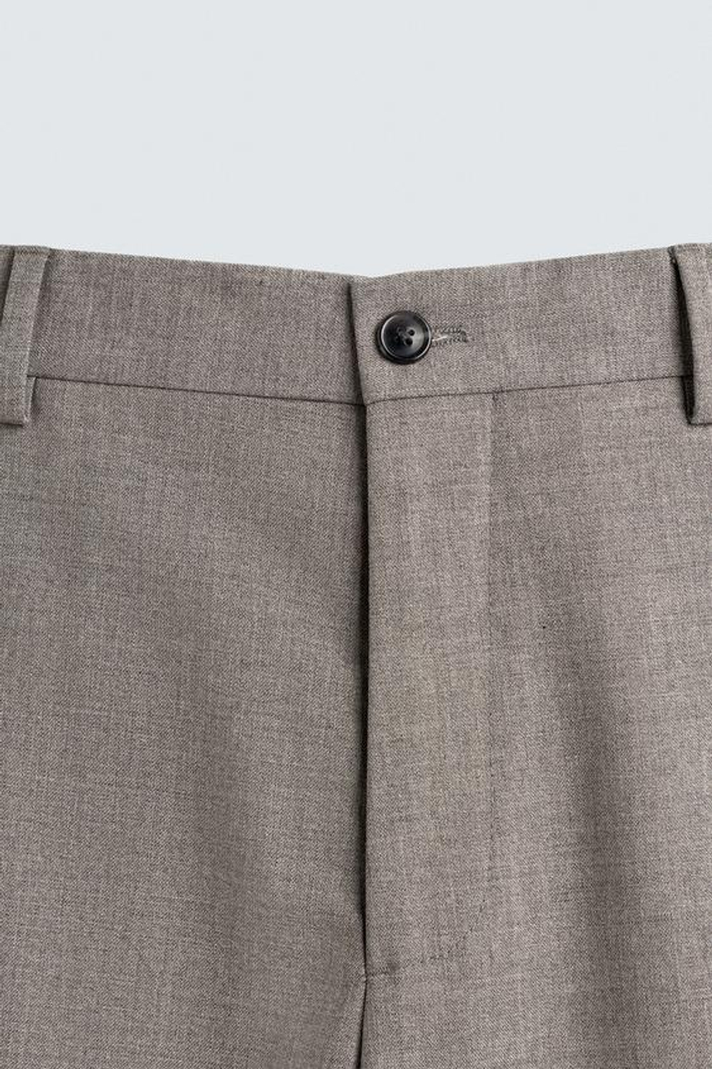 ZARA КОСТЮМНЫЕ БРЮКИ REGULAR FIT ИЗ РЕЛЬЕФНОЙ ТКАНИ, БЕЖЕВЫЙ