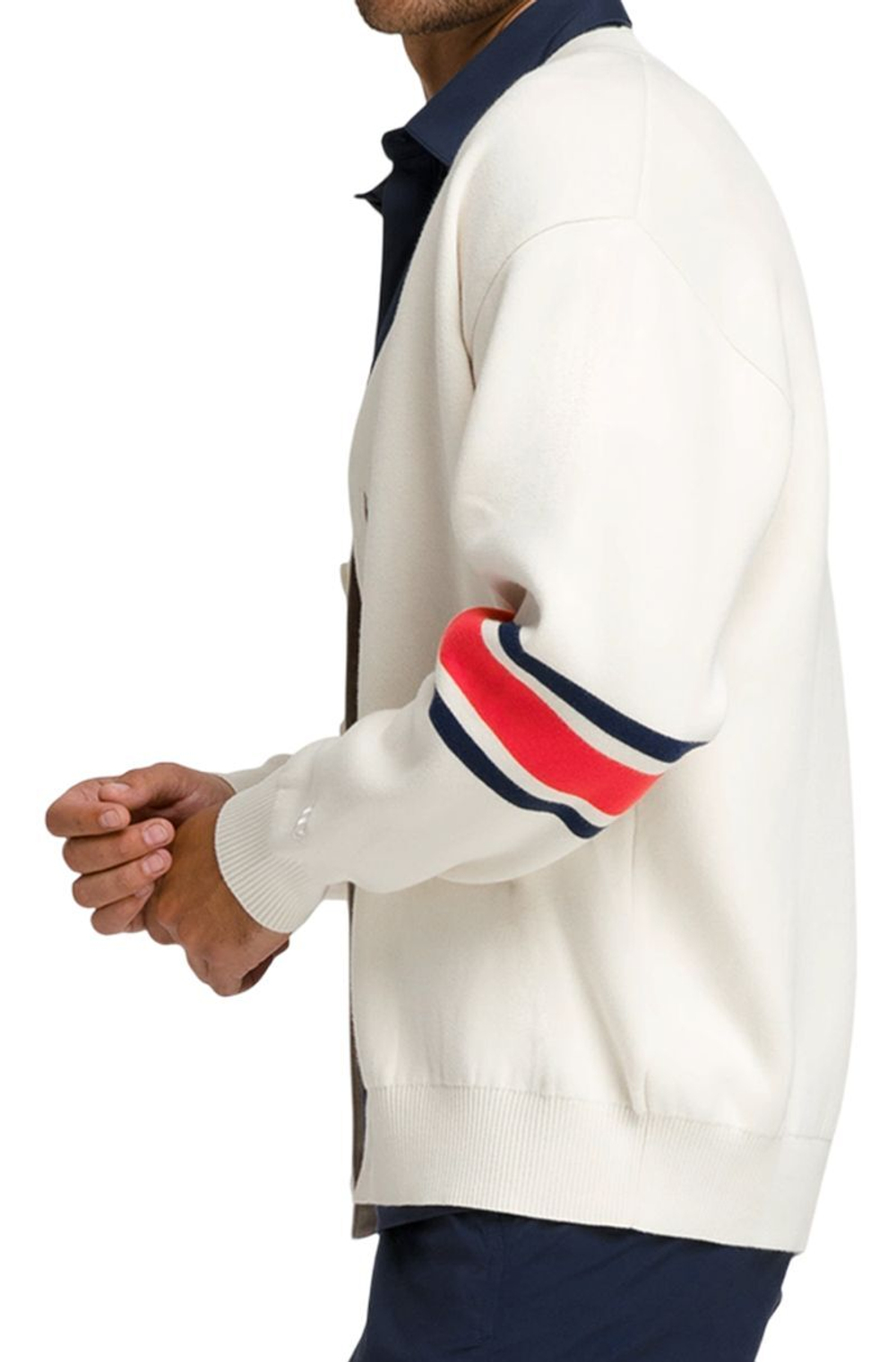 Мужская теннисная кофта Wilson Westport Cardigan - Бежевый