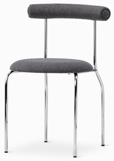 Обеденный стул Lara серая ткань, металлический каркас