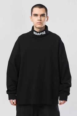 Водолазка оверсайз Rollneck Wide Coderedneck черная