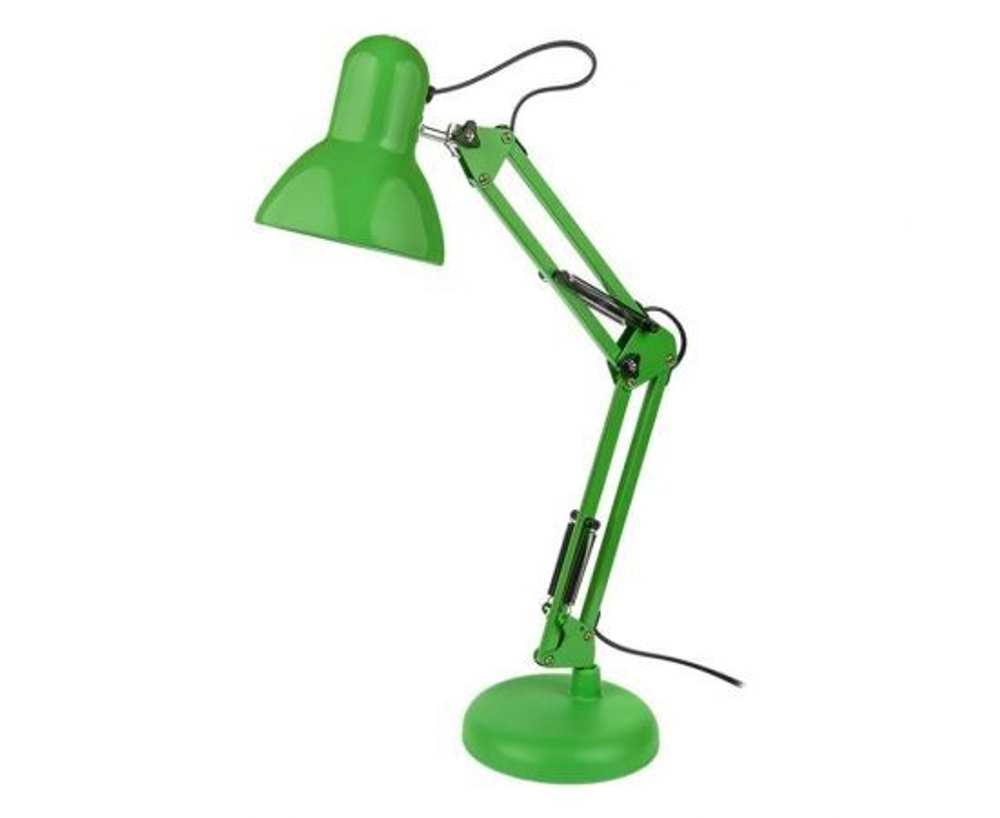 General GTL-035 светильник настольный 60W E27 металл/пластик белый на основ+струбц 2в1, h600 800135