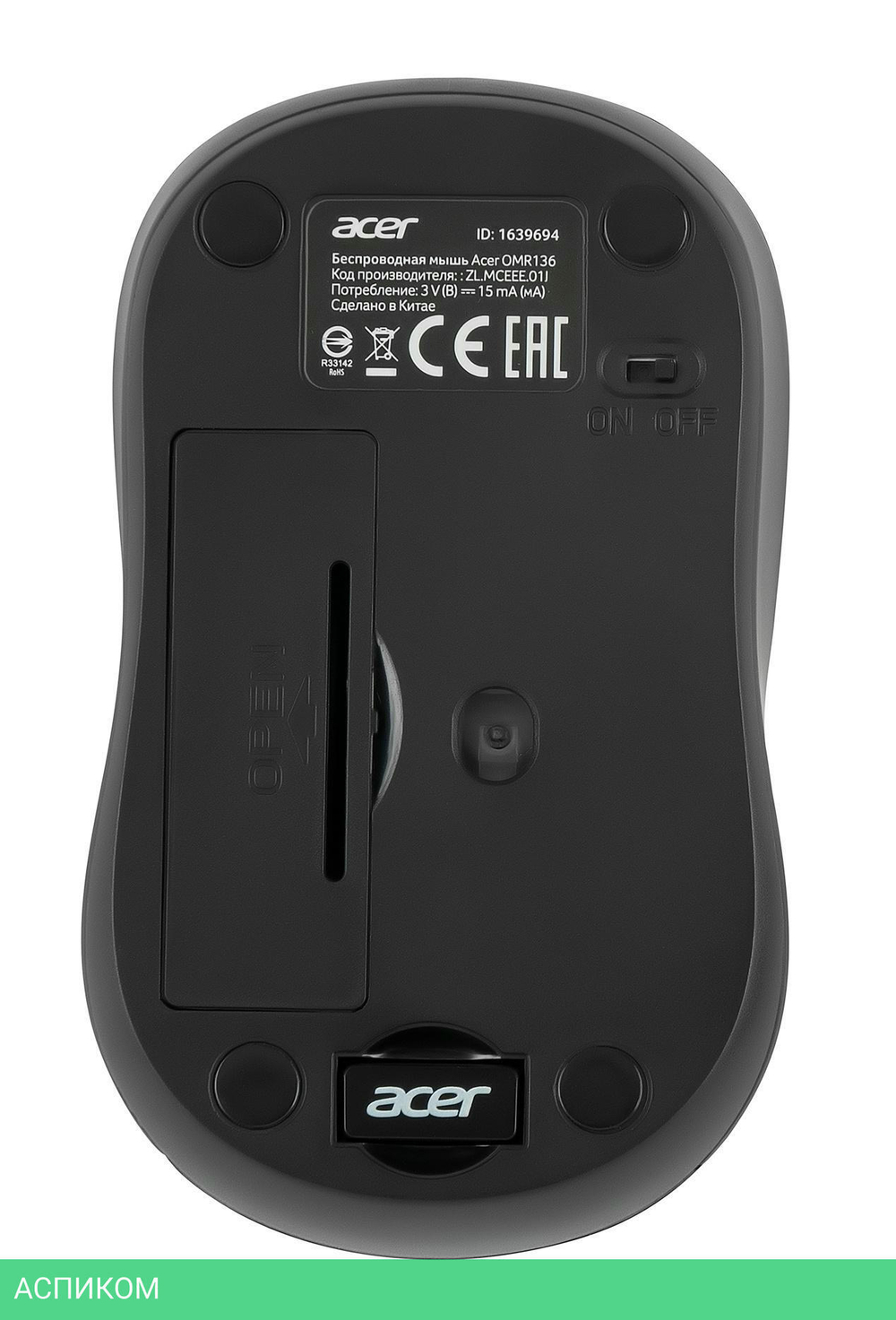 Мышь Acer OMR136 красный (ZL.MCEEE.01J)