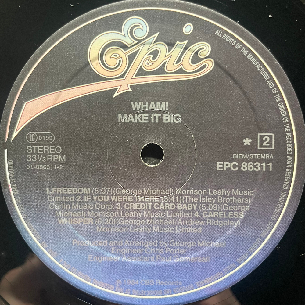 Wham! - Make It Big (Голландия 1984г.)