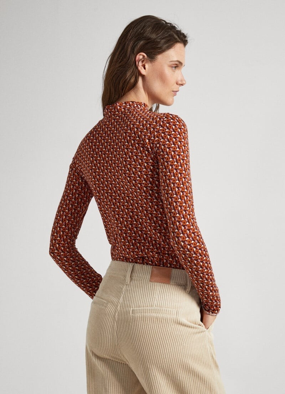 Лонгслив женский PEPE JEANS GEOMETRIC PRINT T-SHIRT