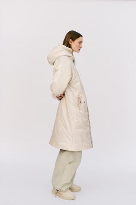 ZARA X AND WANDER ВОДОНЕПРОНИЦАЕМАЯ И ВЕТРОЗАЩИТНАЯ ДЛИННАЯ ПУХОВАЯ КУРТКА, ПАСТЕЛЬНО-РОЗОВЫЙ