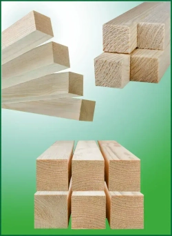 Брусок деревянный 40х40х1000 мм, хвоя, 4 штуки