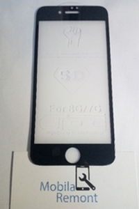 Защитное стекло "Стандарт" для iPhone 7/8/SE (2020)/SE (2022) Черный (Полное покрытие)