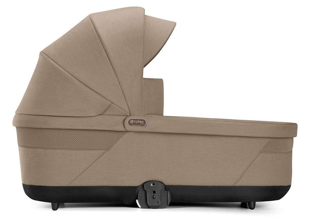 Коляска Cybex Balios S Lux TPE complete Aton B2 Bay Blue 3 в 1 Almond Beige с дождевиками