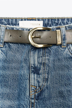 ZARA ДЖИНСЫ Z1975 WIDE-LEG LOOSE С ШИРОКИМИ ШТАНИНАМИ, ЛИНЯЛЫЙ СИНИЙ