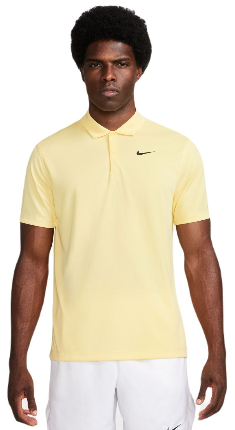 Мужское теннисное поло Nike Court Dri-Fit Solid Polo - soft yellow/black
