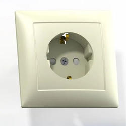 "СЕЛЕНА"Розетка скр. установки одноместная с з/к и з/ш, РС16-400 "с/к" Кунцево Электро